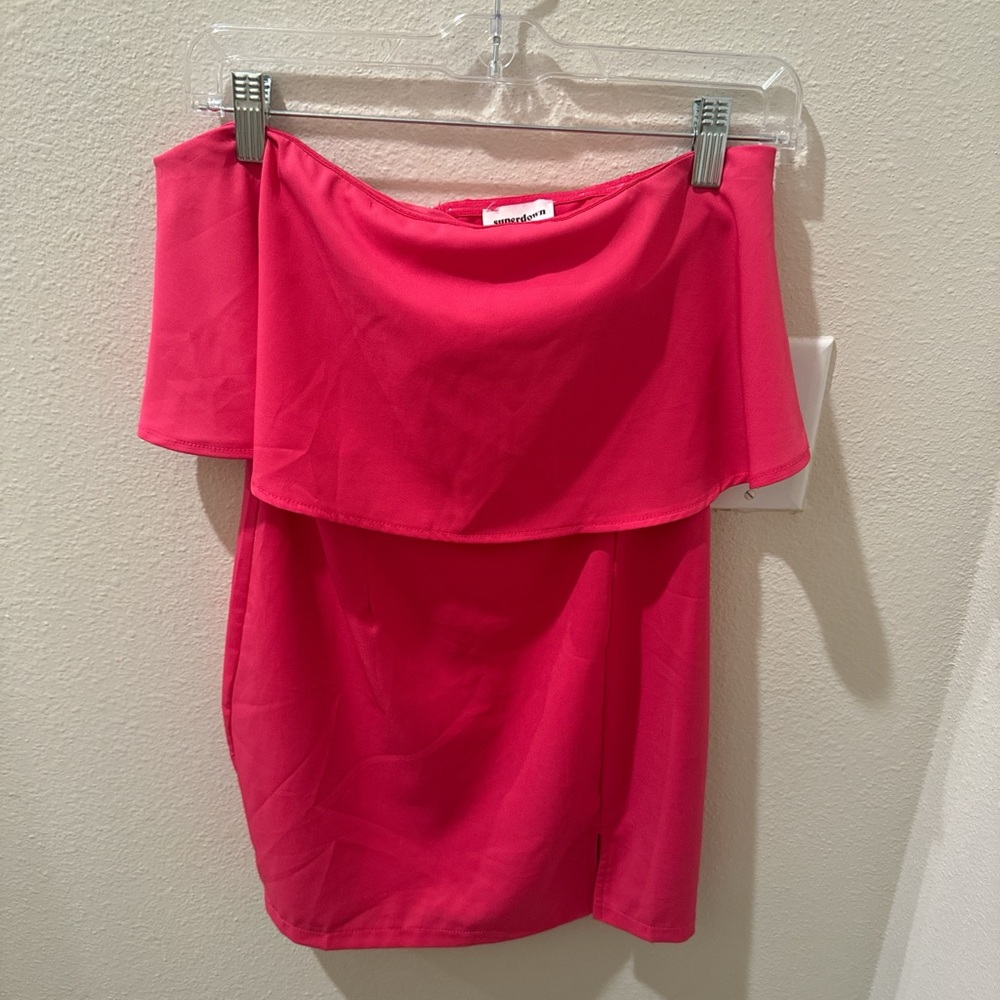 Superdown Catalina Ruffle Tube Mini Dress